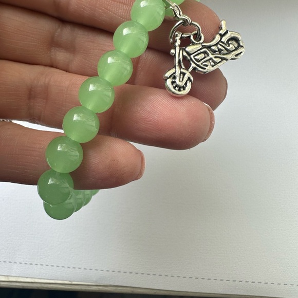 Artisan Beaded Motorcycle bracelet A entire stone . - Picture 7 of 12